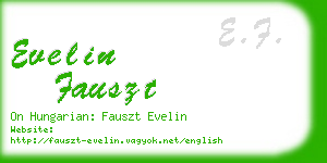 evelin fauszt business card